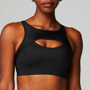 Fabletics Mesh Breathable Impact Sports Bra in black S